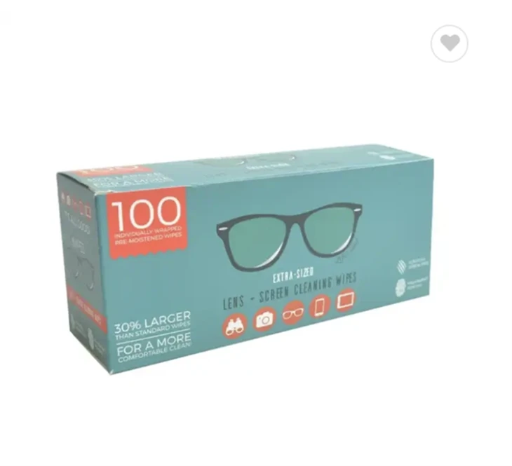 Pantalla OEM, gafas, toallitas húmedas para lentes con papel resistente