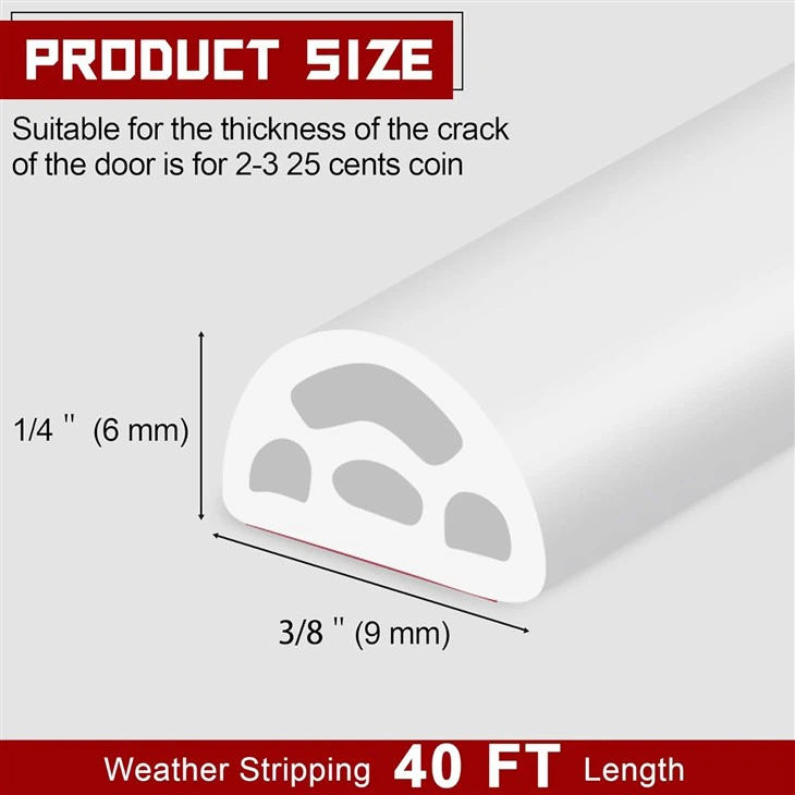 Tiras de goma de silicona blanca